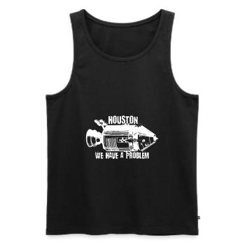 Rakete - Männer Premium Bio Tank Top - Schwarz - Vorne - Michal (187cm)