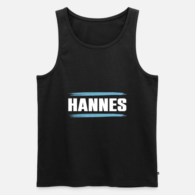 Hannes - Männer Premium Bio Tank Top - Schwarz