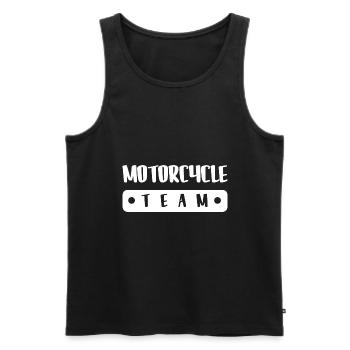 Motorcycle Team - Men's Premium Organic Tank Top - black - Front - Michal (187cm)