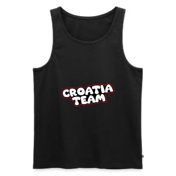 Croatia Team - Männer Premium Bio Tank Top - Schwarz - Vorne - Michal (187cm)