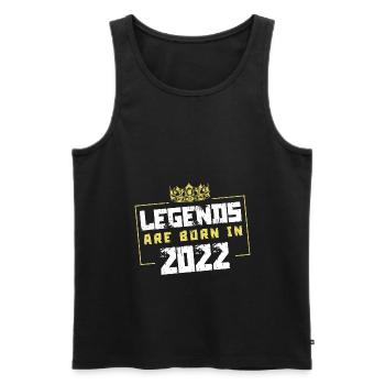 2022 legends born in - Männer Premium Bio Tank Top - Schwarz - Vorne - AI Model Male 178 light (178cm)