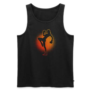 Kickboxer Femmes Boxe Boxe Kickbox Kickboxing - Débardeur bio Premium Homme - noir - Devant - Michal (187cm)