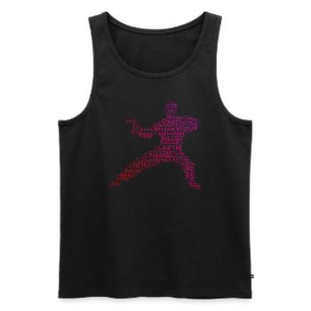 Wushu Kung Fu Kungfu Martial Arts Men Women - Men's Premium Organic Tank Top - black - Front - AI Model Male 178 light (178cm)