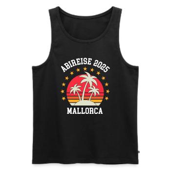 Mallorca 2025 Abireise Klassenfahrt Abi Abifahrt - Männer Premium Bio Tank Top - Schwarz - Vorne - AI Model Male 178 light (178cm)