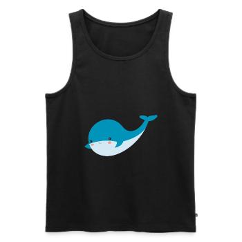 wal - Männer Premium Bio Tank Top - Schwarz - Vorne - AI Model Male 178 light (178cm)