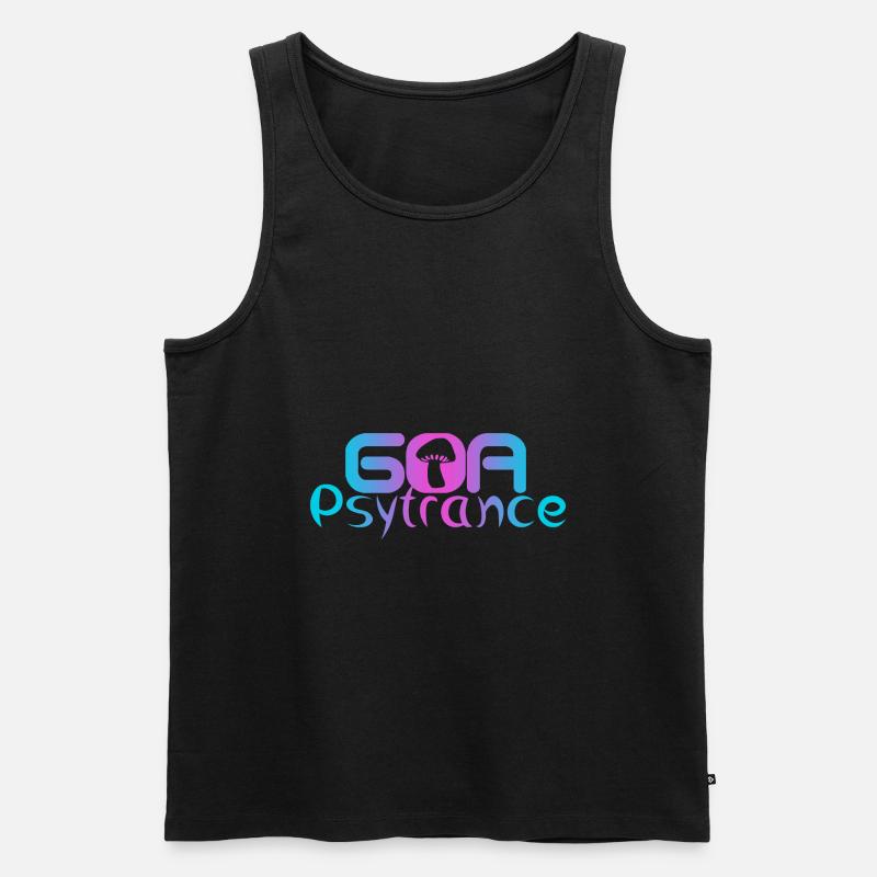 Goa Psytrance Psy - Männer Premium Bio Tank Top - Schwarz