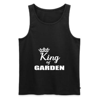 garden - Men's Premium Organic Tank Top - black - Front - Michal (187cm)