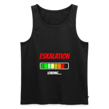 Escalation loading loading bar escalate party - Men's Premium Organic Tank Top - black - Front - AI Model Male 178 light (178cm)
