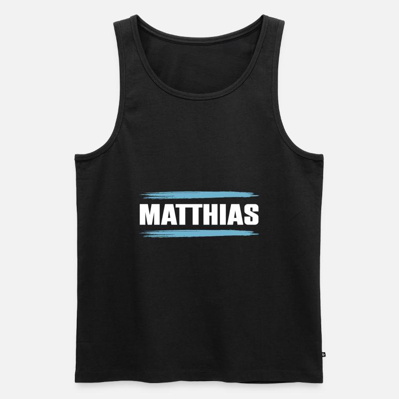 Matthias - Männer Premium Bio Tank Top - Schwarz