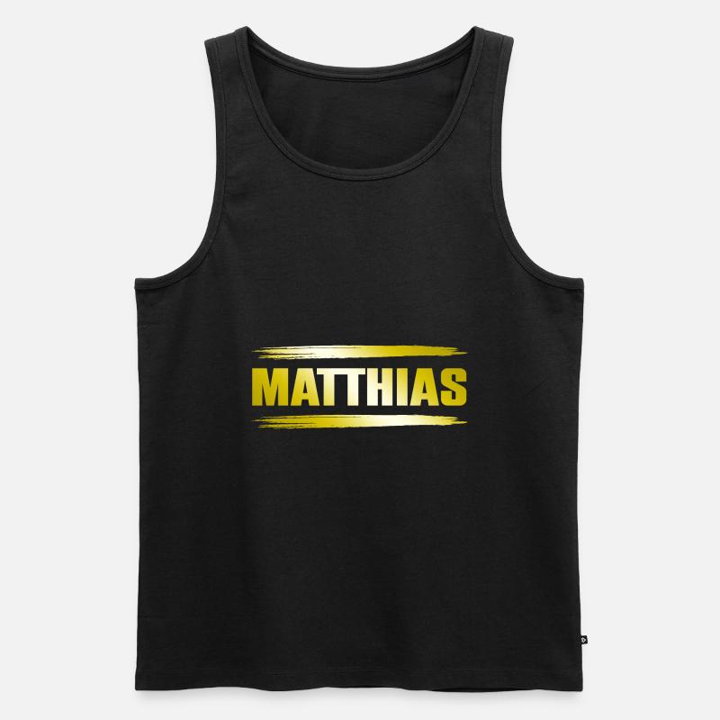 Matthias - Männer Premium Bio Tank Top - Schwarz