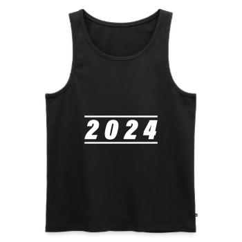 Année 2024 - Débardeur bio Premium Homme - noir - Devant - Michal (187cm)