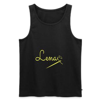 Lena - Men's Premium Organic Tank Top - black - Front - Michal (187cm)