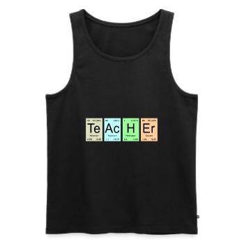 Tableau périodique - TeAcHEr - Débardeur bio Premium Homme - noir - Devant - AI Model Male 178 light (178cm)