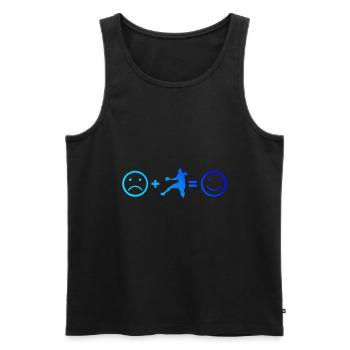 Joueuses de handball Handball Femmes Handball - Débardeur bio Premium Homme - noir - Devant - Michal (187cm)