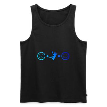 Jeux de handball féminin Joueurs de handball masculins - Débardeur bio Premium Homme - noir - Devant - Michal (187cm)