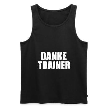Fußballtrainer Spruch Bester Trainer Fußballcoach - Männer Premium Bio Tank Top - Schwarz - Vorne - AI Model Male 178 light (178cm)