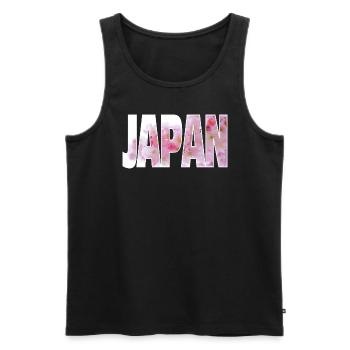 Japan - Men's Premium Organic Tank Top - black - Front - AI Model Male 178 light (178cm)