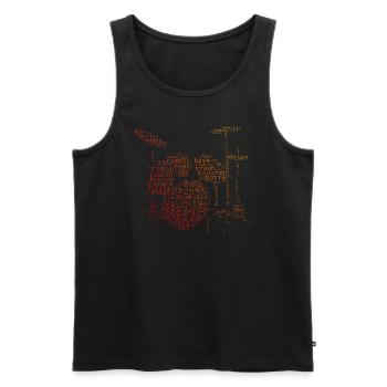 Drum Kit Drummer Women Drummer - Men's Premium Organic Tank Top - black - Front - Michal (187cm)