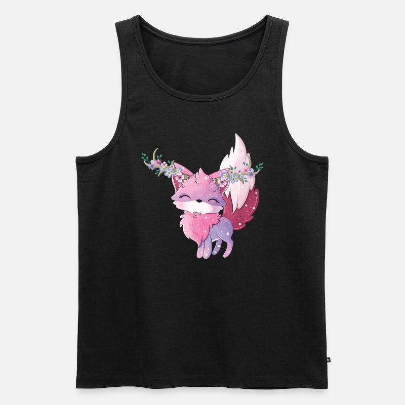 Polarfuchs - Männer Premium Bio Tank Top - Schwarz