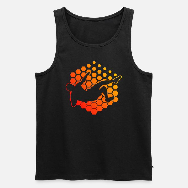 Damen Klettern Climbing Kletterer Boulder - Männer Premium Bio Tank Top - Schwarz