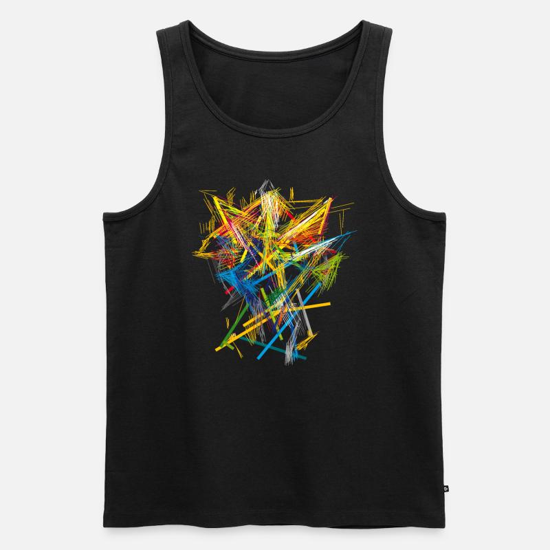 abstrakt - Männer Premium Bio Tank Top - Schwarz