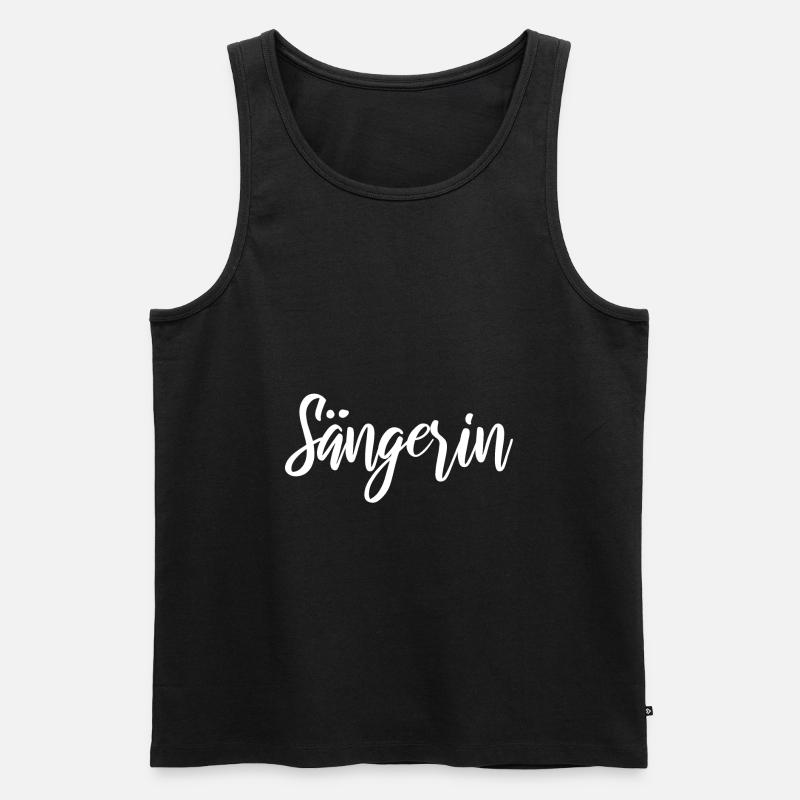Sängerin hell - Männer Premium Bio Tank Top - Schwarz