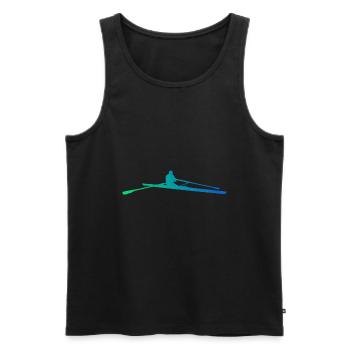 Femmes Aviron Aviron Aviron Hommes - Débardeur bio Premium Homme - noir - Devant - Michal (187cm)