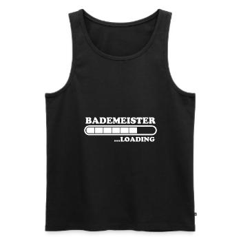 Bademeister Spruch Lustiges Bademeister Geschenk - Männer Premium Bio Tank Top - Schwarz - Vorne - Michal (187cm)