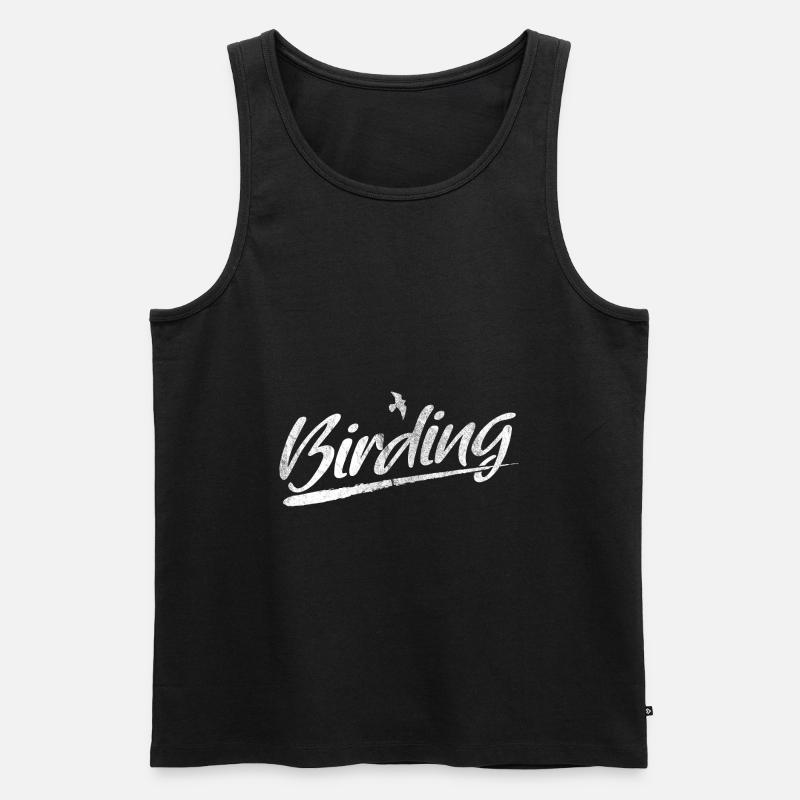 Birding/Birdwatching - Männer Premium Bio Tank Top - Schwarz