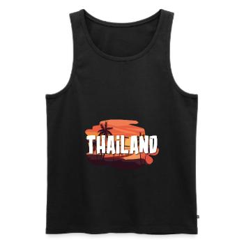 Thaïlande - Débardeur bio Premium Homme - noir - Devant - Michal (187cm)