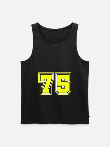 75 number symbol - Men's Premium Organic Tank Top - black