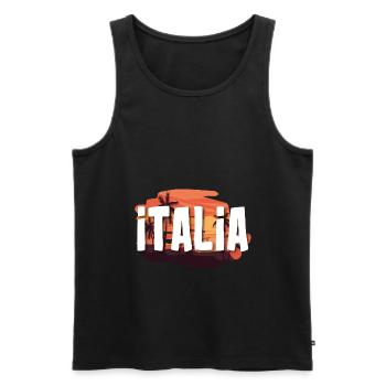 Italia - Men's Premium Organic Tank Top - black - Front - AI Model Male 178 light (178cm)