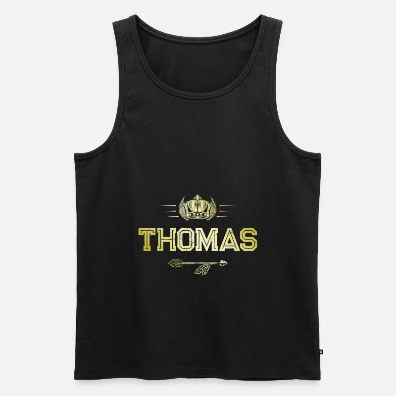 Thomas - Männer Premium Bio Tank Top - Schwarz