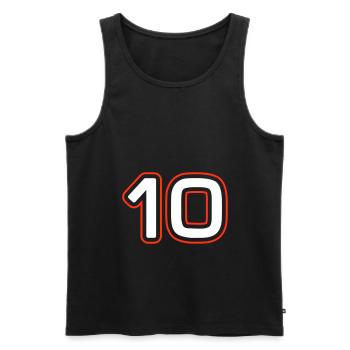 10 Zahl symbol - Männer Premium Bio Tank Top - Schwarz - Vorne - Michal (187cm)