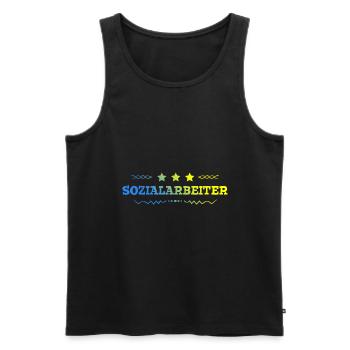 Sozialarbeiter Beruf - Männer Premium Bio Tank Top - Schwarz - Vorne - Michal (187cm)