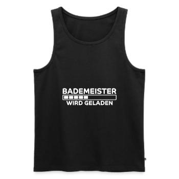Bademeister Spruch Lustiges Bademeister Geschenk - Männer Premium Bio Tank Top - Schwarz - Vorne - Michal (187cm)