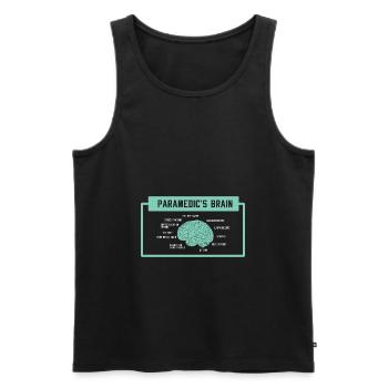 Sanitäter Krankenwagen Rettungsdienst Ambulanz RTW - Männer Premium Bio Tank Top - Schwarz - Vorne - AI Model Male 178 light (178cm)