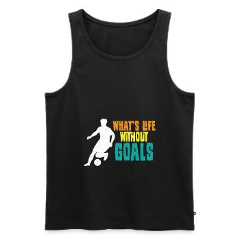 Football Footballers Football players Men's football - Men's Premium Organic Tank Top - black - Front - Michal (187cm)