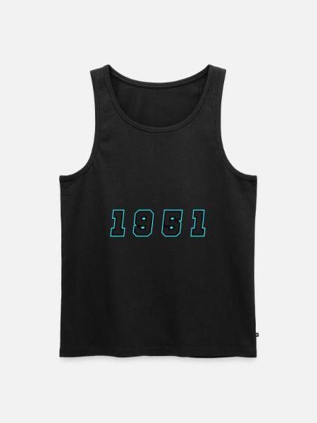 1951 Year Number - Men's Premium Organic Tank Top - black