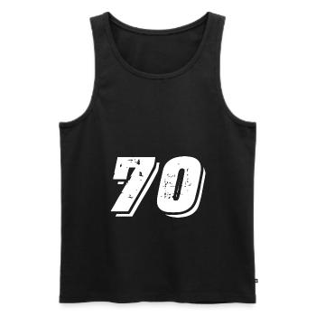 70 number symbol - Men's Premium Organic Tank Top - black - Front - Michal (187cm)
