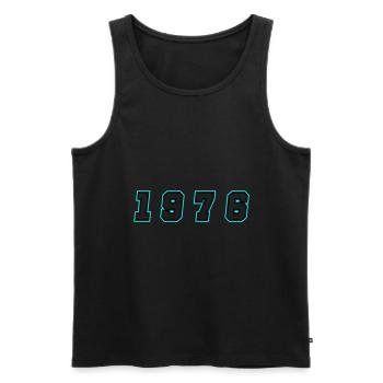 Numéro de l’année 1976 - Débardeur bio Premium Homme - noir - Devant - Michal (187cm)