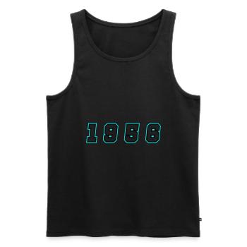 1956 Year Number - Men's Premium Organic Tank Top - black - Front - AI Model Male 178 light (178cm)