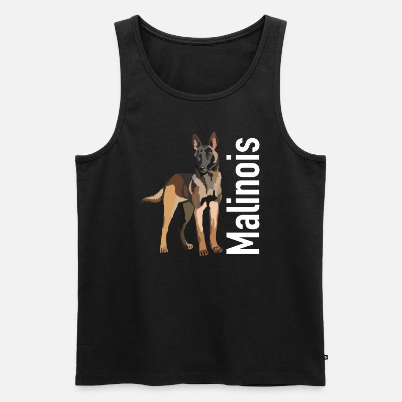 Malinois Hund - Männer Premium Bio Tank Top - Schwarz