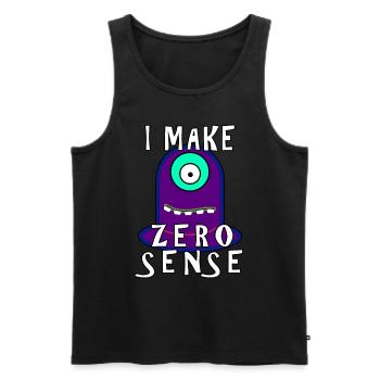 I Make Zero Sense - Men's Premium Organic Tank Top - black - Front - Michal (187cm)