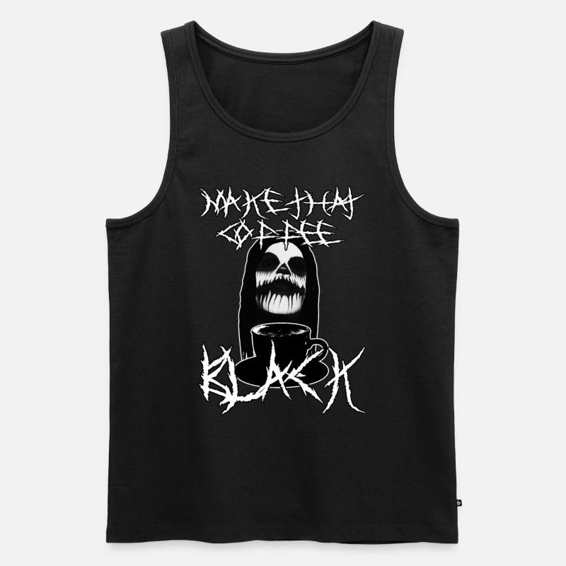 Machen Sie den Kaffee schwarz - Männer Premium Bio Tank Top - Schwarz