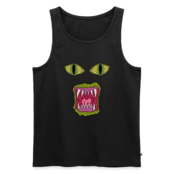 Monster Face #1 - Men's Premium Organic Tank Top - black - Front - AI Model Male 178 light (178cm)