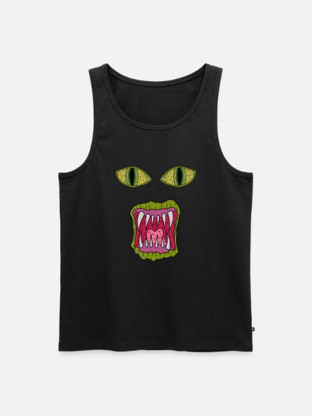 Monster Gesicht #1 - Männer Premium Bio Tank Top - Schwarz