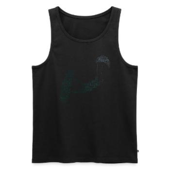 Kitesurfing Kitesurfer Kitesurf Kite Kiting - Men's Premium Organic Tank Top - black - Front - Michal (187cm)