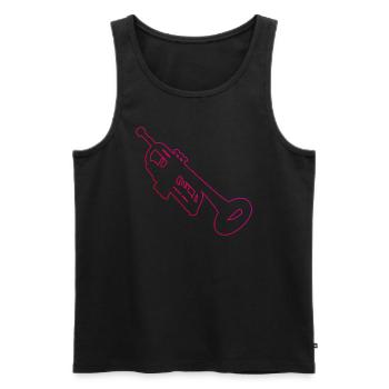 Damen Jazz Trompeter Trompeter Herren Trompete - Männer Premium Bio Tank Top - Schwarz - Vorne - Michal (187cm)