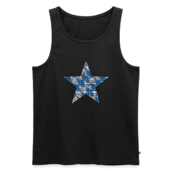 Bayern Stern - Männer Premium Bio Tank Top - Schwarz - Vorne - Michal (187cm)